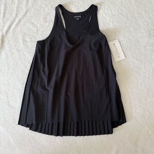 Athleta Swing Forward Pleated Tank Top Black Small NWT